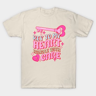 Valentine's Day Key To My Heart I Love You Cute Heart Lock T-Shirt